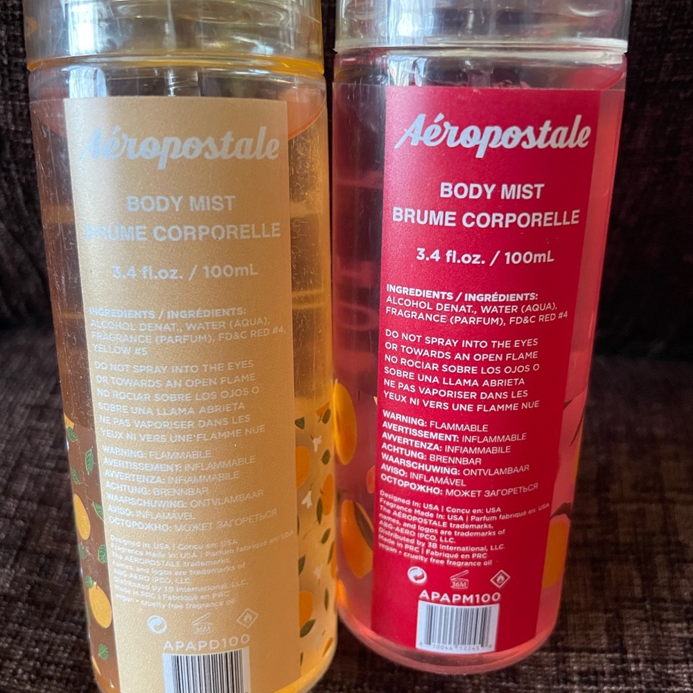 NEW Set of 2 Aeropostale Fruity & Floral Body Mists Peach+Daisy & Pink Mango - Picture 3 of 3